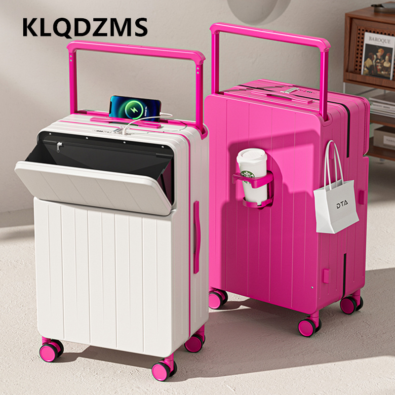 KLQDZMS Multifunctional Suitca - Front Opening Laptop Luggage 24 Inch recension och pris