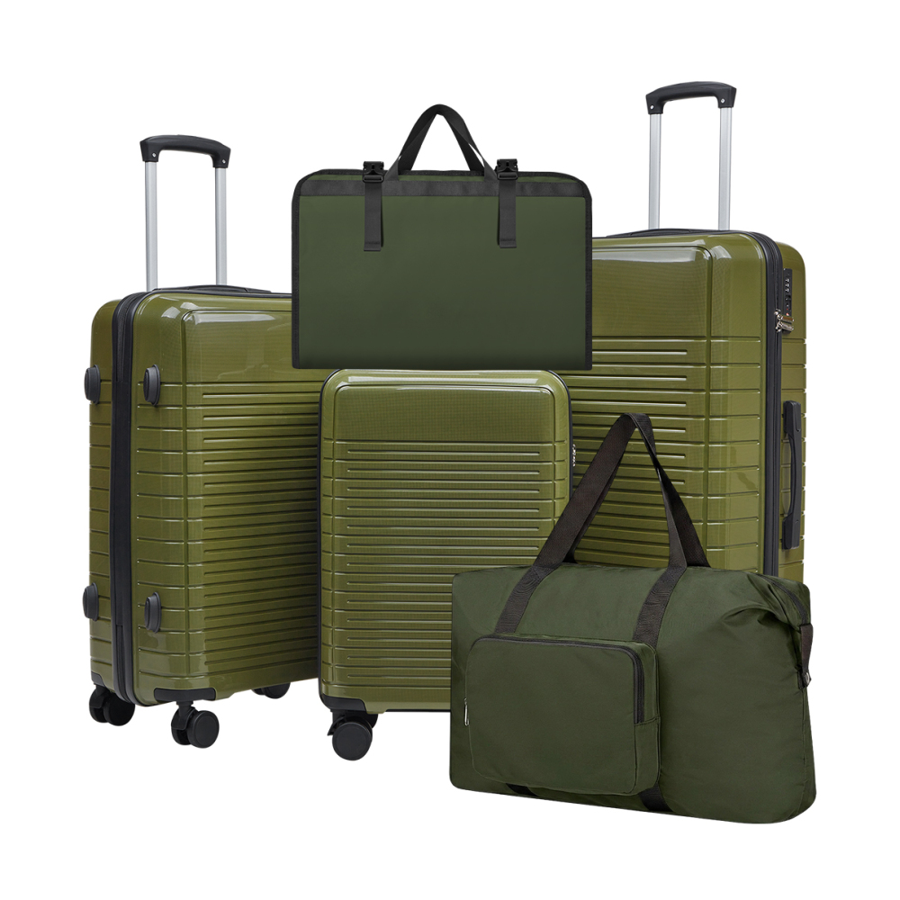 5 Piece PP Hard Shell Luggage  - Spinner Wheel Rolling Suitcase 20 Inch recension och pris