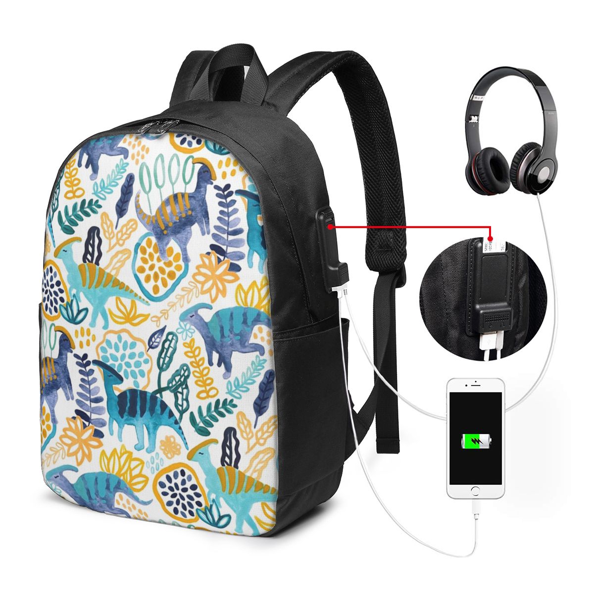 Gouache Parasaurolophuses Back - Backpacks recension och pris